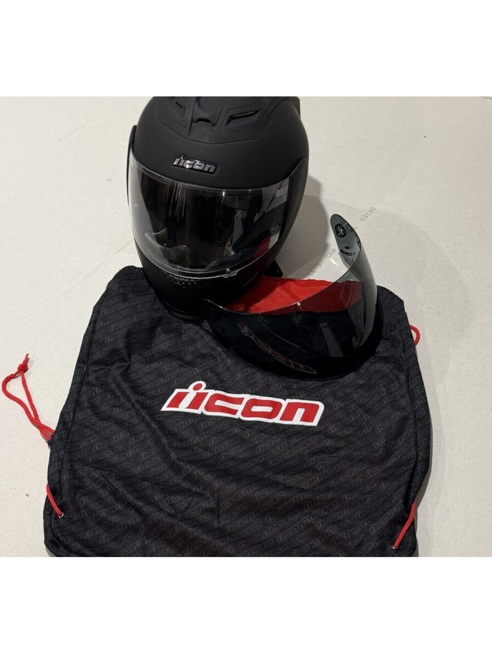 ICON Alliance Rubatone Motorcycle Helmet Matte Black Full Face Size Small S DOT